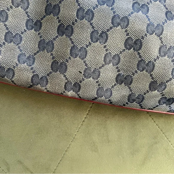 Gucci GG Crystal Crossbody Bag Beige Blue Red Strap - Picture 5 of 10